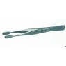 PINCE BRUCELLE EN INOX POUR LAMELLES, FORME DROITE LONGUEUR 130 mm
