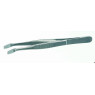 PINCE BRUCELLE EN INOX POUR LAMELLES, FORME COURBEE LONGUEUR 145 mm