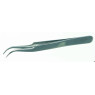 PINCE BRUCELLE DE PRECISION EN INOX FORME COURBEE, LONGUEUR 105 mm