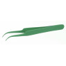 PINCE BRUCELLE DE PRECISION EN INOX FORME COURBEE, LONGUEUR 105 mm AVEC REVETEMENT PTFE