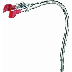 PINCE POUR STATIF, TIGE FLEXIBLE AVEC EMBOUT FILETAGE M 10, MACHOIRES RONDES