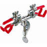 PINCE POUR 2 BURETTES AVEC NOIX DE SERRAGE