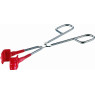 PINCE EN INOX POUR BALLON, MACHOIRES AVEC REVETEMENT VINYL ROUGE