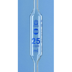 PIPETTE JAUGEE EN VERRE CLASSE AS BLAUBRAND 1 TRAIT BRUN 1 ml