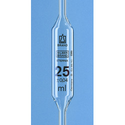 PIPETTE JAUGEE EN VERRE SILBERBRAND CLASSE B 1 TRAIT BRUN 