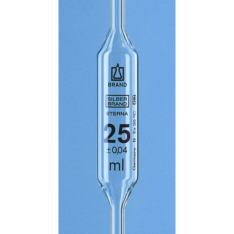PIPETTE JAUGEE EN VERRE CLASSE B SILBERBRAND 1 TRAIT GRADUATIONS BRUNES 1 ml