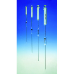 PIPETTE JAUGEE VERRE A PISTON GRADUATION BRUNE 10 ML