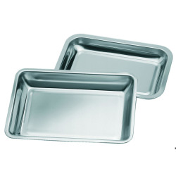 PLATEAU EN INOX A BORDS ARRONDIS 170x110x20 mm