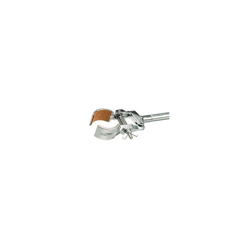 PINCE POUR STATIF EN ACIER ZINGUEE, MACHOIRES RONDES, PLAGE DE SERRAGE 150 mm