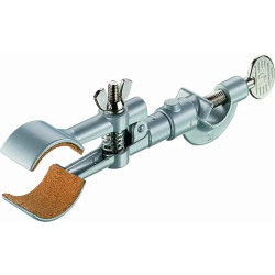 PINCE POUR STATIF AVEC NOIX EN ZINC, MACHOIRES RONDES, PLAGE DE SERRAGE 12 - 25 mm