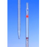 PIPETTE GRADUEE EN VERRE CLASSE B HIRSCHMANN, TYPE 3 ECOULEMENT TOTALE ZERO EN HAUT, GRADUATIONS BRUNES, 2 ML / DIVISION 0,01 ml
