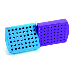 PORTOIR EN POLYPROPYLENE ROTA-RACK® DUO POUR 96 MICROTUBES 0,2 ml, 0,5 ml ou 1,5 ml
