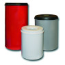 POUBELLE DE SECURITE SECURIFLAMM CORPS GRIS METAL / COUVERCLE NOIR 15 LITRES
