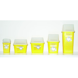 COLLECTEUR DE DECHETS SHARPSAFE, PP, 9 L, FORME HAUTE, AVEC ETIQUETTE FR/NL