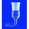 RACCORD EN VERRE DURAN COUDE SANS ROBINET A OLIVE ET A RODAGE FEMELLE 14/23
