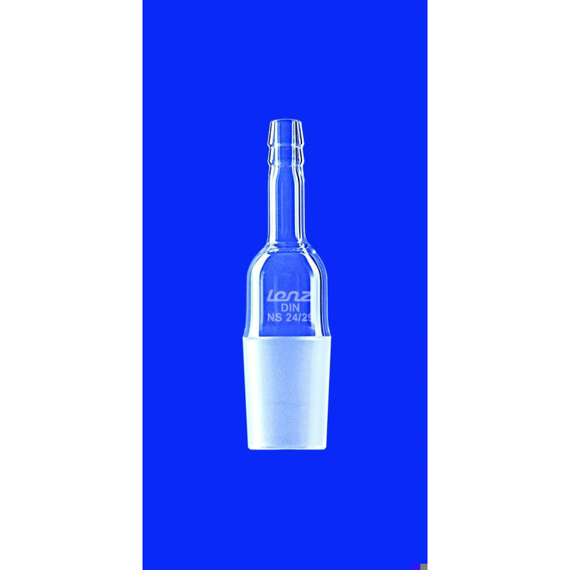 RACCORD EN VERRE DURAN DROIT SANS ROBINET A OLIVE ET A RODAGE MALE 29/32