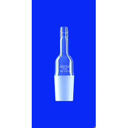 RACCORD EN VERRE DURAN DROIT SANS ROBINET A OLIVE ET A RODAGE MALE 19/26