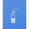 RACCORD EN VERRE DURAN COURBE AVEC ROBINET A OLIVE ET A RODAGE MALE 14/23