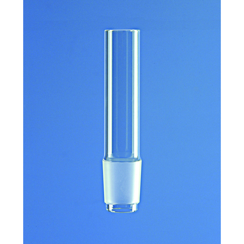 TUBE EN VERRE DURAN AVEC RODAGE MALE 19/26 DIAMETRE EXT 17 MM LONGUEUR 120 MM