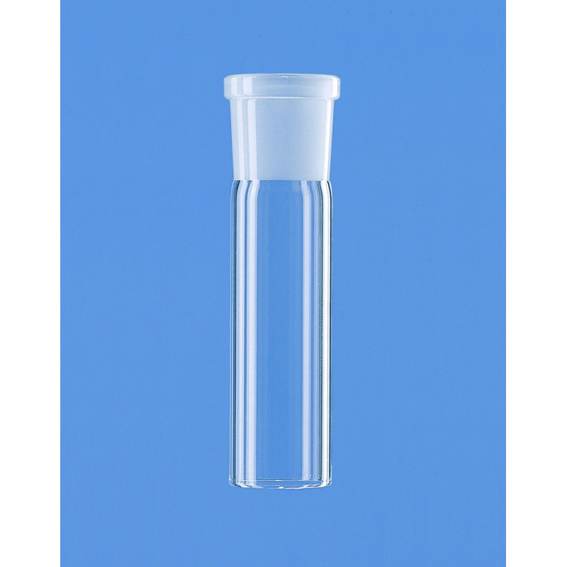 TUBE EN VERRE DURAN AVEC RODAGE FEMELLE 12/21 DIAMETRE EXT 15 MM LONGUEUR 120 MM