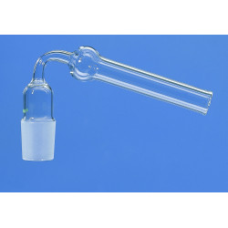 TUBE DESSECHANT EN VERRE DURAN COUDE AVEC RODAGE MALE 24/29