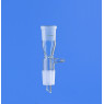 ALLONGE DE DISTILLATION DROITE EN VERRE DURAN, A RODAGES ET OLIVE 