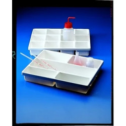 PLATEAU EN PVC A 5 COMPARTIMENTS, 403 x 303 x 63 mm