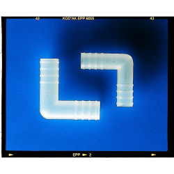 RACCORD CANNELE COUDE 90° EN POLYPROPYLENE POUR TUYAU