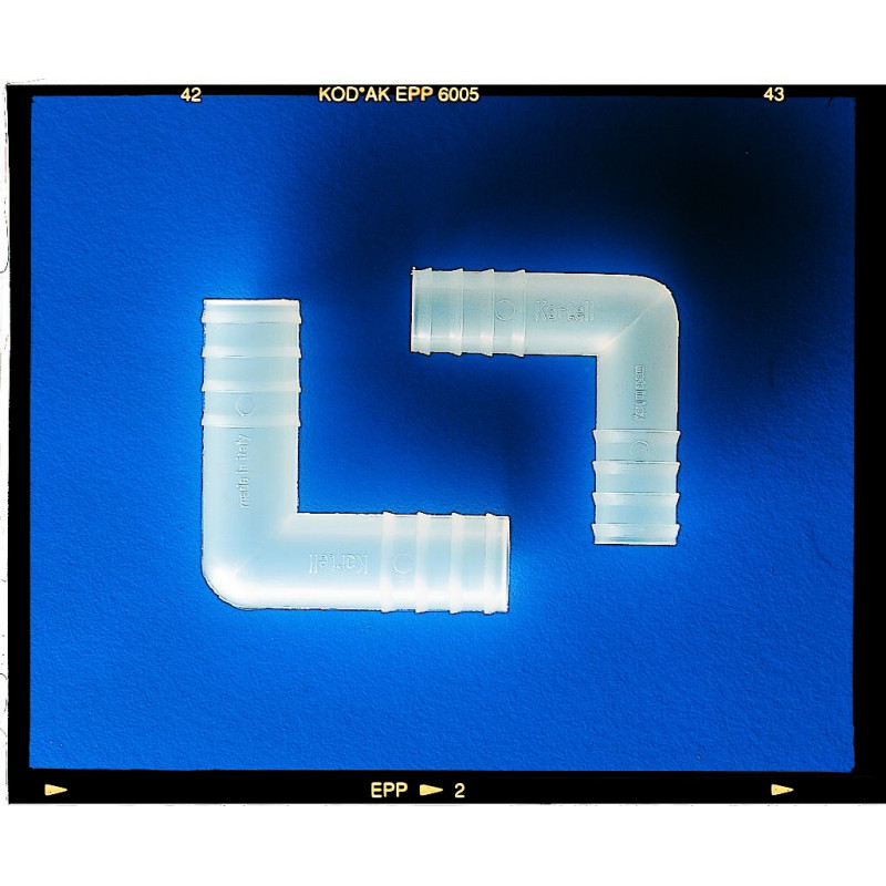 RACCORD CANNELE COUDE 90° EN POLYPROPYLENE POUR TUYAU