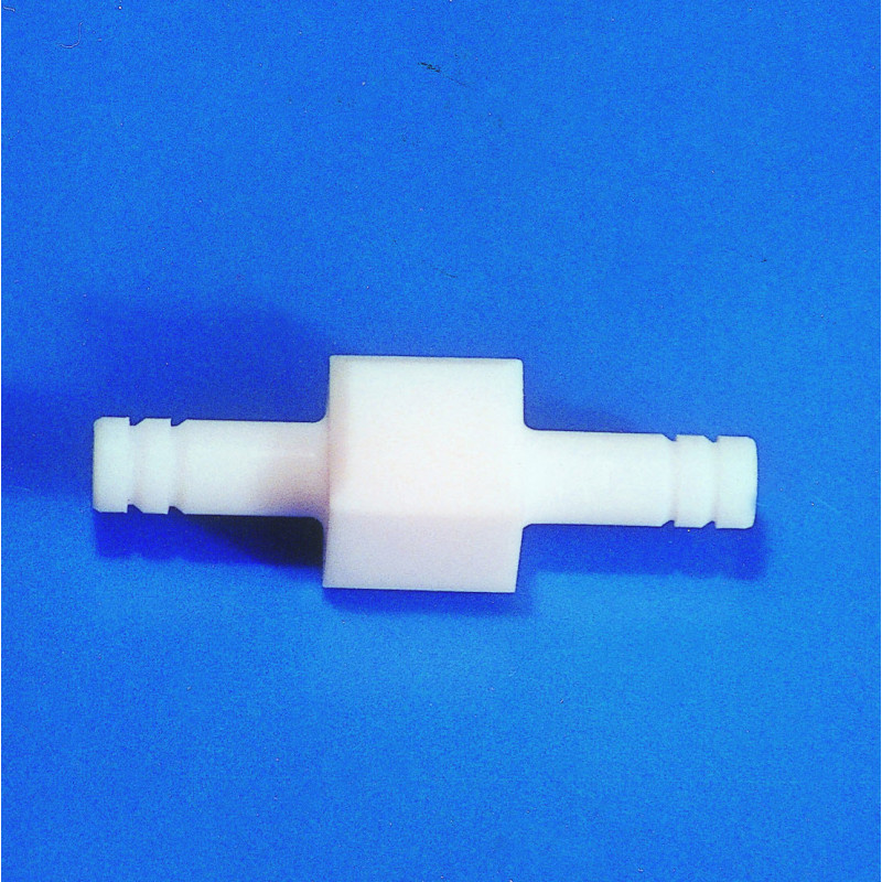 RACCORD CANNELE DROIT EN PTFE POUR TUYAU DIAMETRE 9 mm