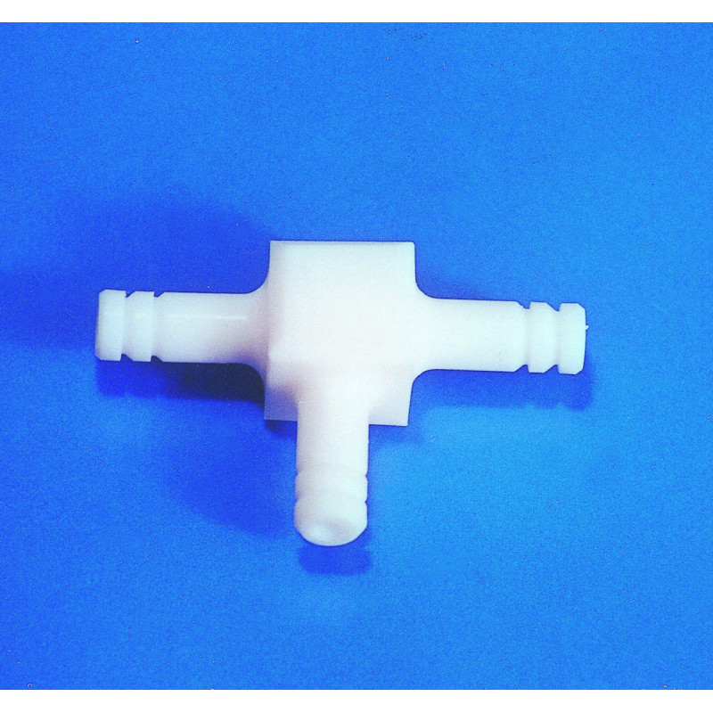 RACCORD CANNELE 3 VOIES EN T EN PTFE POUR TUYAU DIAMETRE 8 mm
