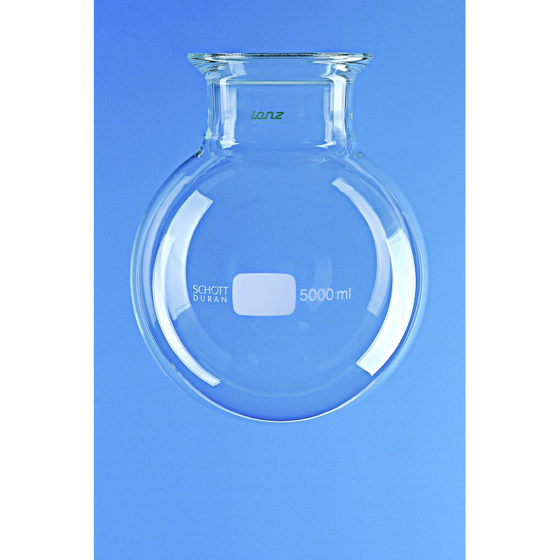 CORPS DE REACTEUR EN VERRE DURAN A BRIDE PLAN DN 150 FORME SPHERIQUE