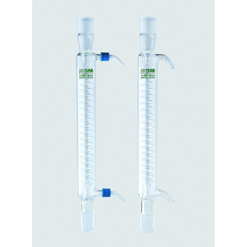 REFRIGERANT A SERPENTIN EN VERRE BOROSILICATE A RODAGE, RACCORD A VIS GL14
