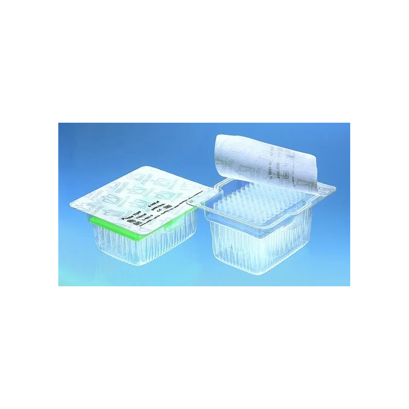 POINTE DE PIPETTE BLEUE STERILE BIO-CERT PLASTIBRAND, EN RECHARGE TIPRACK 50 - 1000 MICROLITRES PAR 960