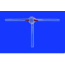 ROBINET EN VERRE BOROSILICATE A 3 VOIES AVEC CLE EN PTFE RODAGE 14,5 DIAMETRE INTERNE 2,5 MM