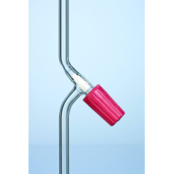 ROBINET A POINTEAU EN VERRE DURAN POUR VIDE CLE PP OUVERTURE 0-6 FORME DROITE