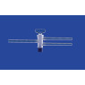 ROBINET EN VERRE BOROSILICATE A 2 VOIES AVEC CLE EN VERRE RODAGE 14,5 DIAMETRE INTERNE 2,5 MM