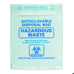 SAC EN POLYPROPYLENE AUTOCLAVABLE POUR DECHETS BIOHAZARD, PAR 50