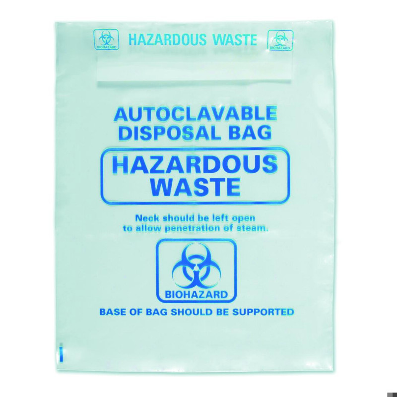 SAC EN POLYPROPYLENE AUTOCLAVABLE POUR DECHETS, 415 x 600 MM PAR 50