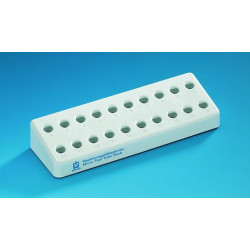 PORTOIR EN POLYPROPYLENE GRIS 2 X 20 EMPLACEMENTS POUR MICROTUBE 1,5 ML