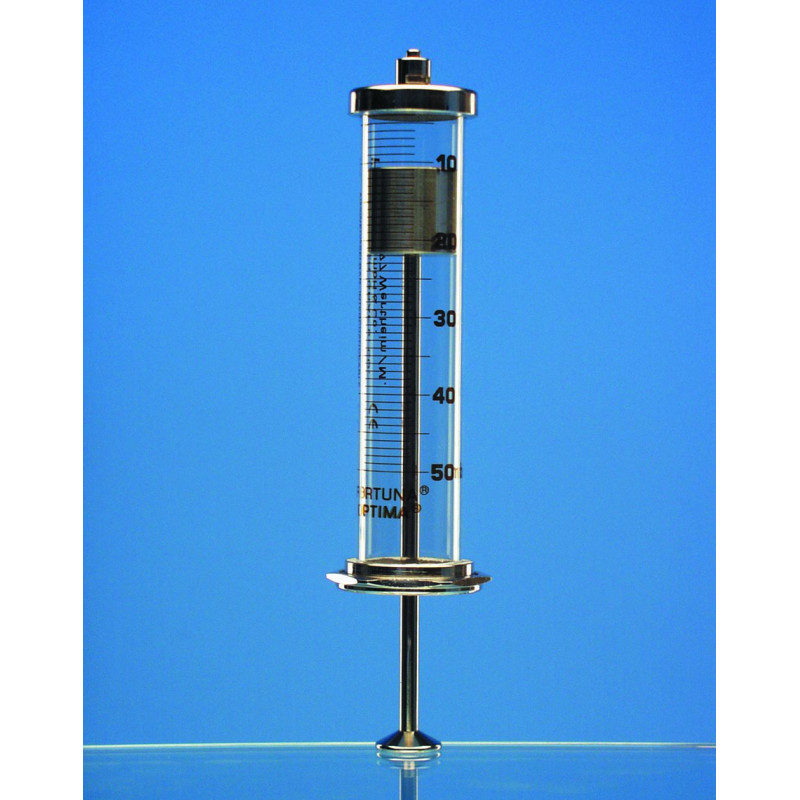 SERINGUE EN VERRE / METAL FORTUNA OPTIMA 2 ML EMBOUT LUER LOCK CONE METAL
