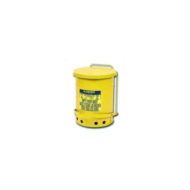 POUBELLE DE SECURITE A PEDALE, 23 LITRES JAUNE