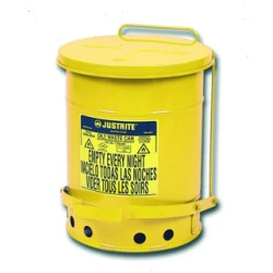 POUBELLE DE SECURITE A PEDALE, 80 LITRES JAUNE