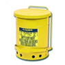 POUBELLE DE SECURITE A PEDALE, 80 LITRES JAUNE