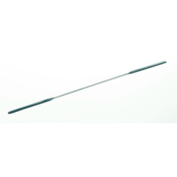 MICRO-SPATULE DOUBLE EN INOX EMBOUTS PLATS, 35 x 4 mm, LONGUEUR 100 mm
