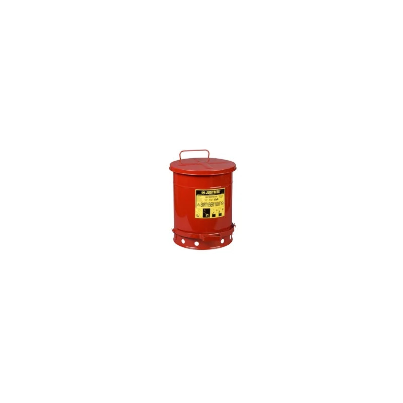 POUBELLE DE SECURITE A PEDALE, 80 LITRES ROUGE