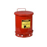 POUBELLE DE SECURITE A PEDALE, 80 LITRES ROUGE