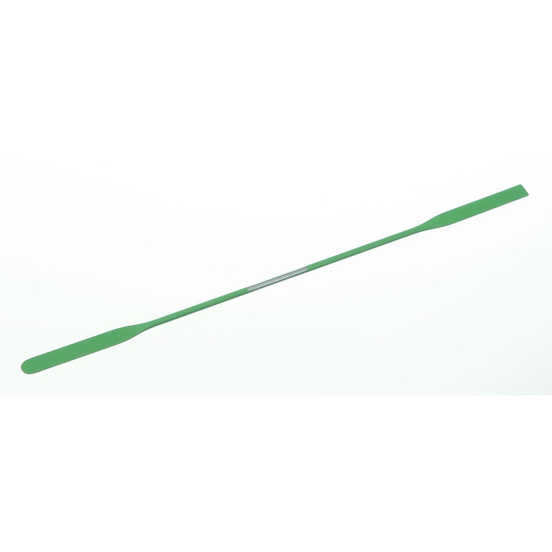 MICRO-SPATULE DOUBLE EN INOX EMBOUTS PLATS, 50 x 5 mm, LONGUEUR 185 mm, REVETEMENT PTFE