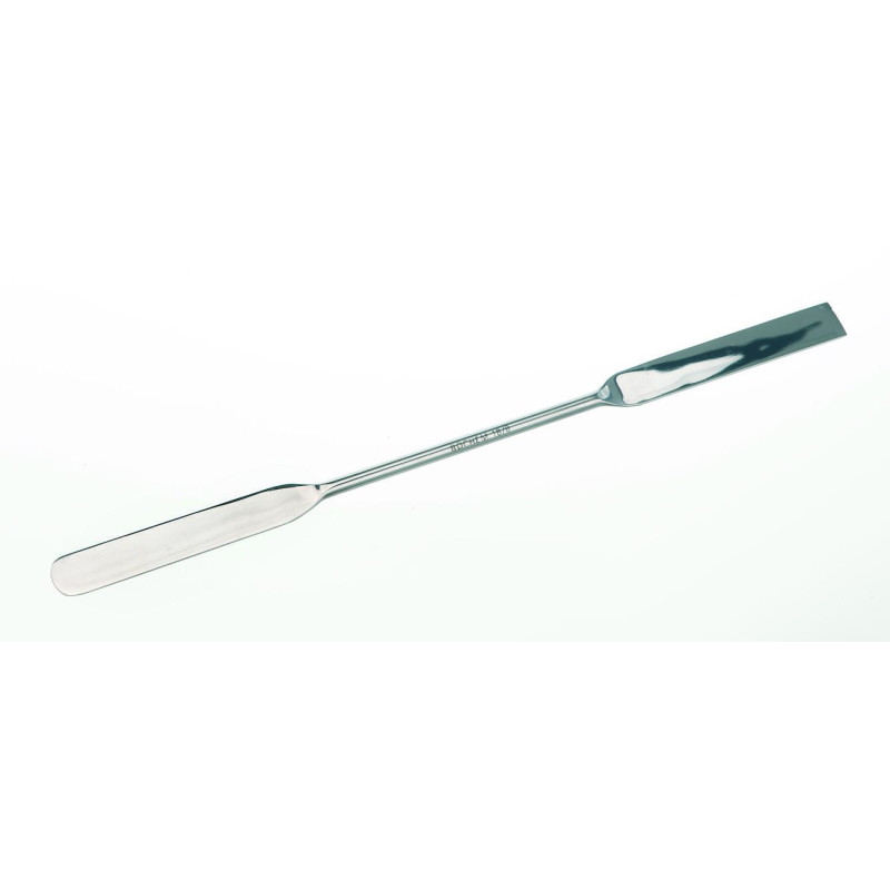 SPATULE DOUBLE EN INOX 70 x 11 mm, LONGUEUR 250 mm