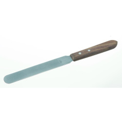 SPATULE SOUPLE EN ACIER INOX AVEC MANCHE EN BOIS